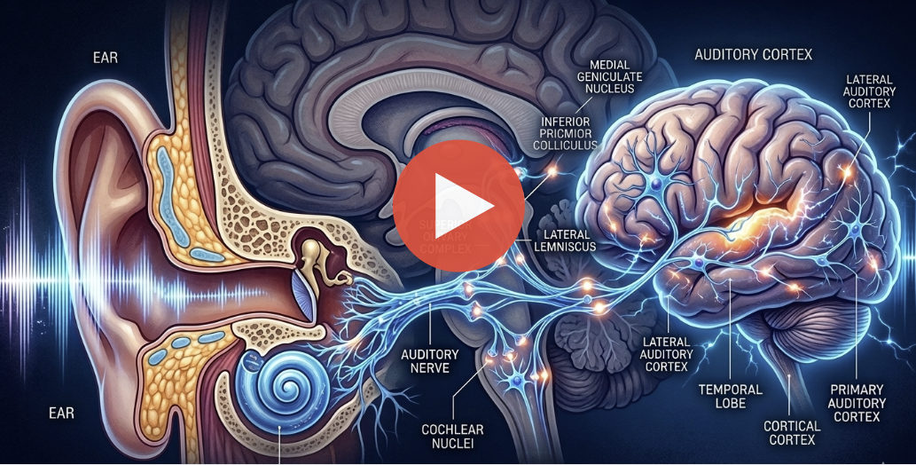 Ear-to-Brain Signal Illustration